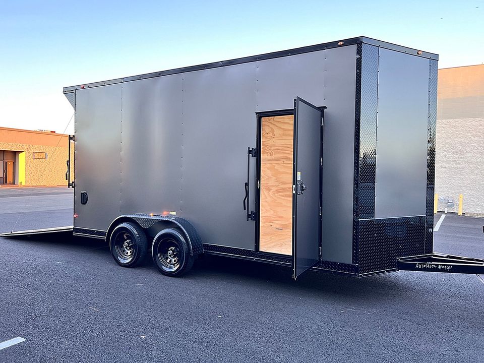 2024 J&C Suppliers New 7x16 TA enclosed cargo toy hauler trailer 12